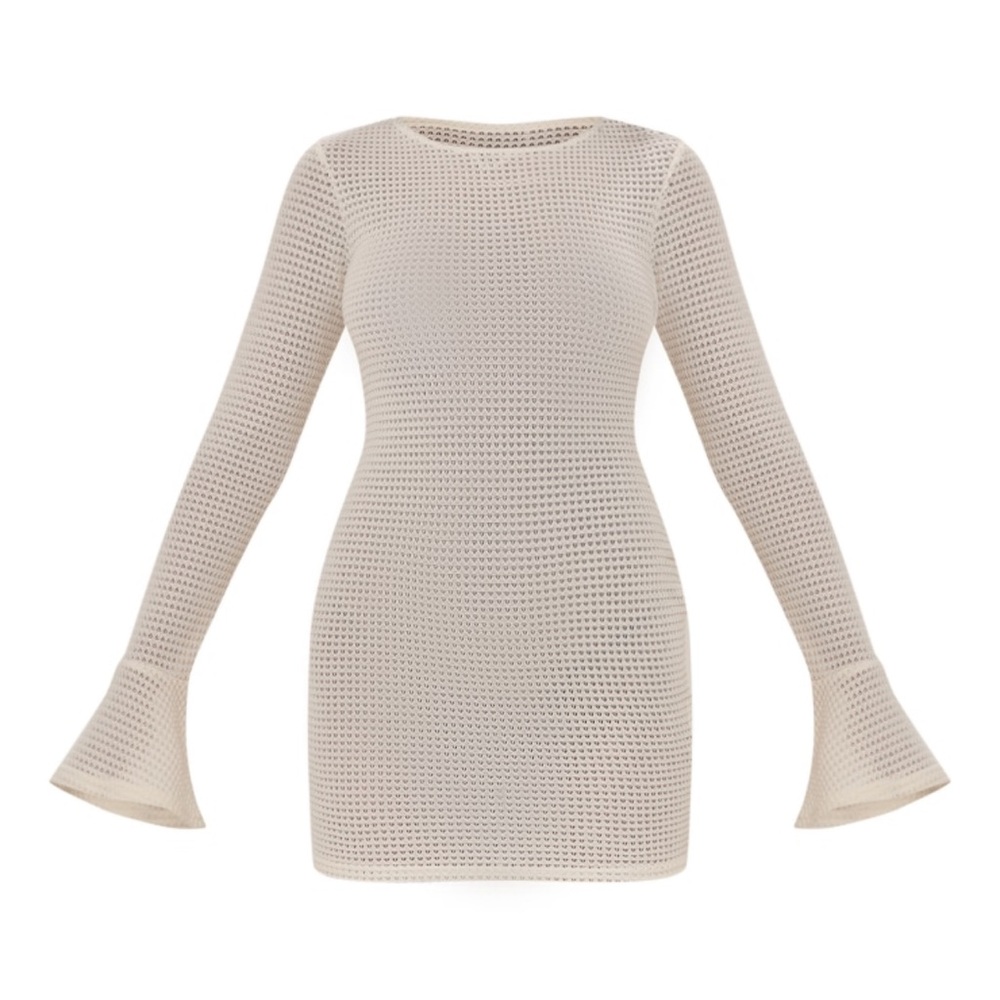 Cream Flared Dress